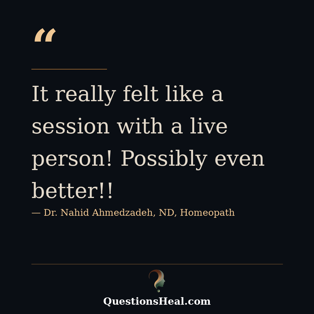 Testimonial from Dr. Nahid Ahmedzadeh